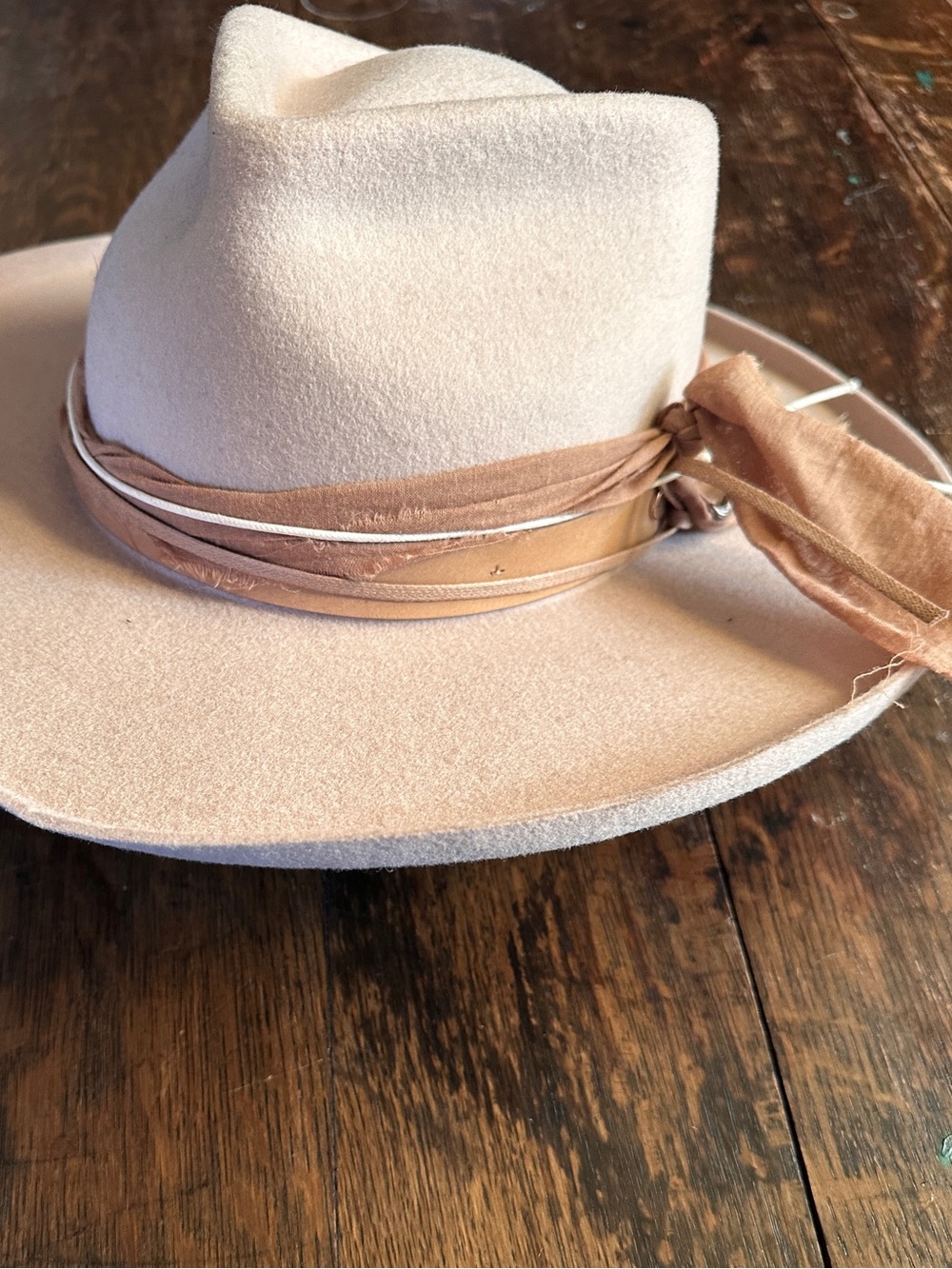 Gigi Pip Monroe Rancher Australian Wool Hat 57 Grey/Oatmeal - Picture 5 of 14
